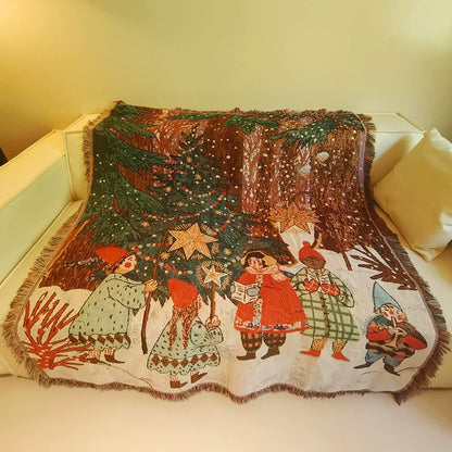 Cozy Christmas Couch Slipcover Blanket - Luxicro