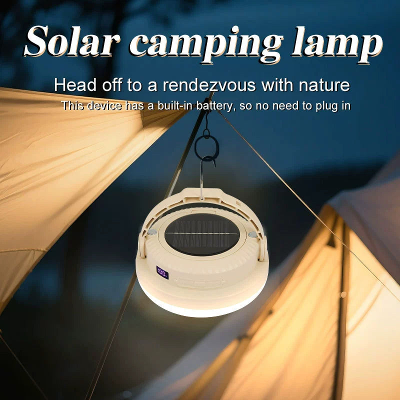 Compact Waterproof Solar LED Camping Light