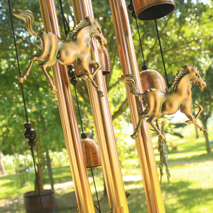 Vintage Bronze Horse Outdoor Windchime