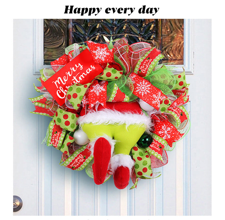 Fun Holiday Wreath Door Hanger Decoration