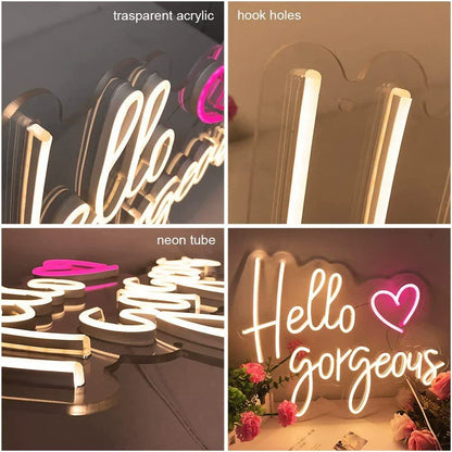 Bright LED Sign Hello Gorgeous