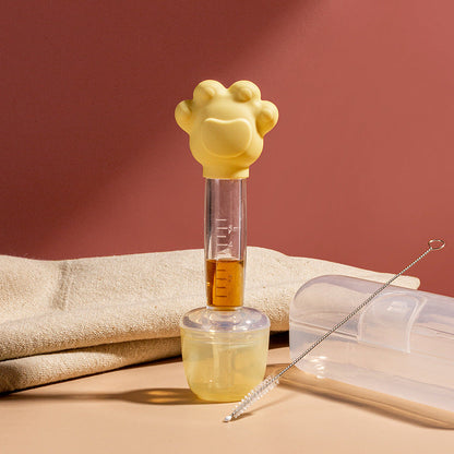 Baby Food Dispenser with Measurement Cup and Feeding Syringe