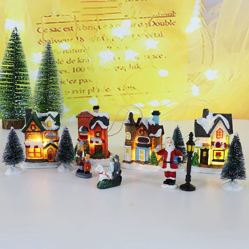 Small Glow in Dark Christmas Village Set - Luxicro