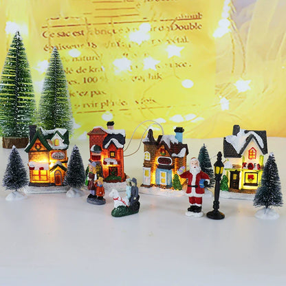 Small Glow in Dark Christmas Village Set - Luxicro