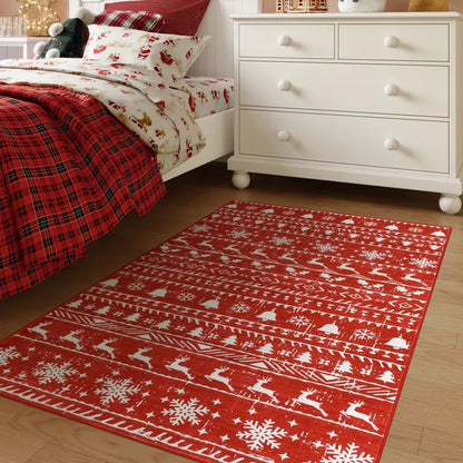 Soft Festive Holiday Area Rug