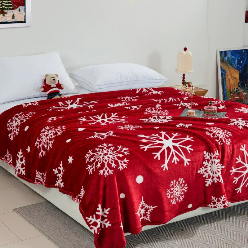 Cozy Winter Christmas Throw Blanket