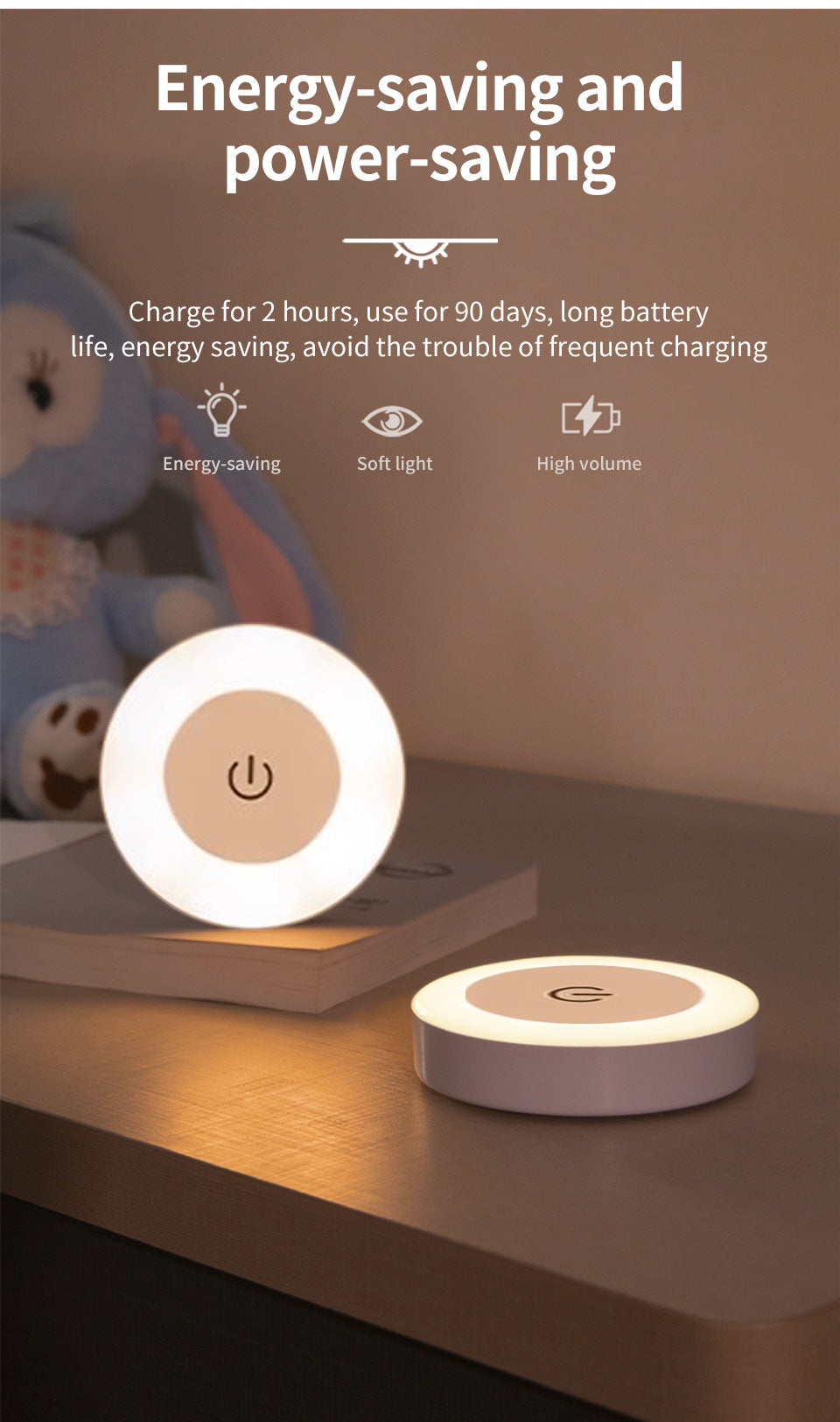 Automatic Plug-in LED Bedside Lamp