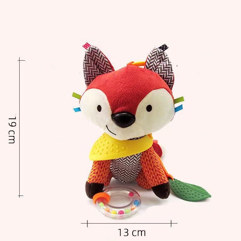 Cute Infant Rattle Toy with Silicone Chew Toys