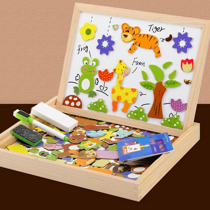 Reusable Double Sided Magnetic Chalkboard for Kids - Luxicro