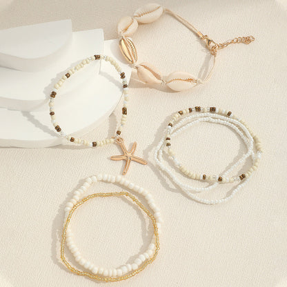 Trendy Coastal 7 Piece Charm Bracelet Set