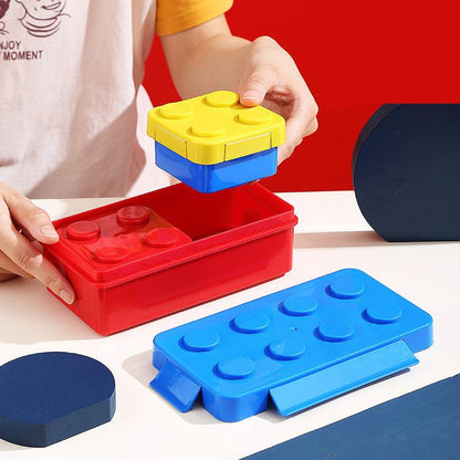 Colorful Children's Block Pattern Lunchbox
