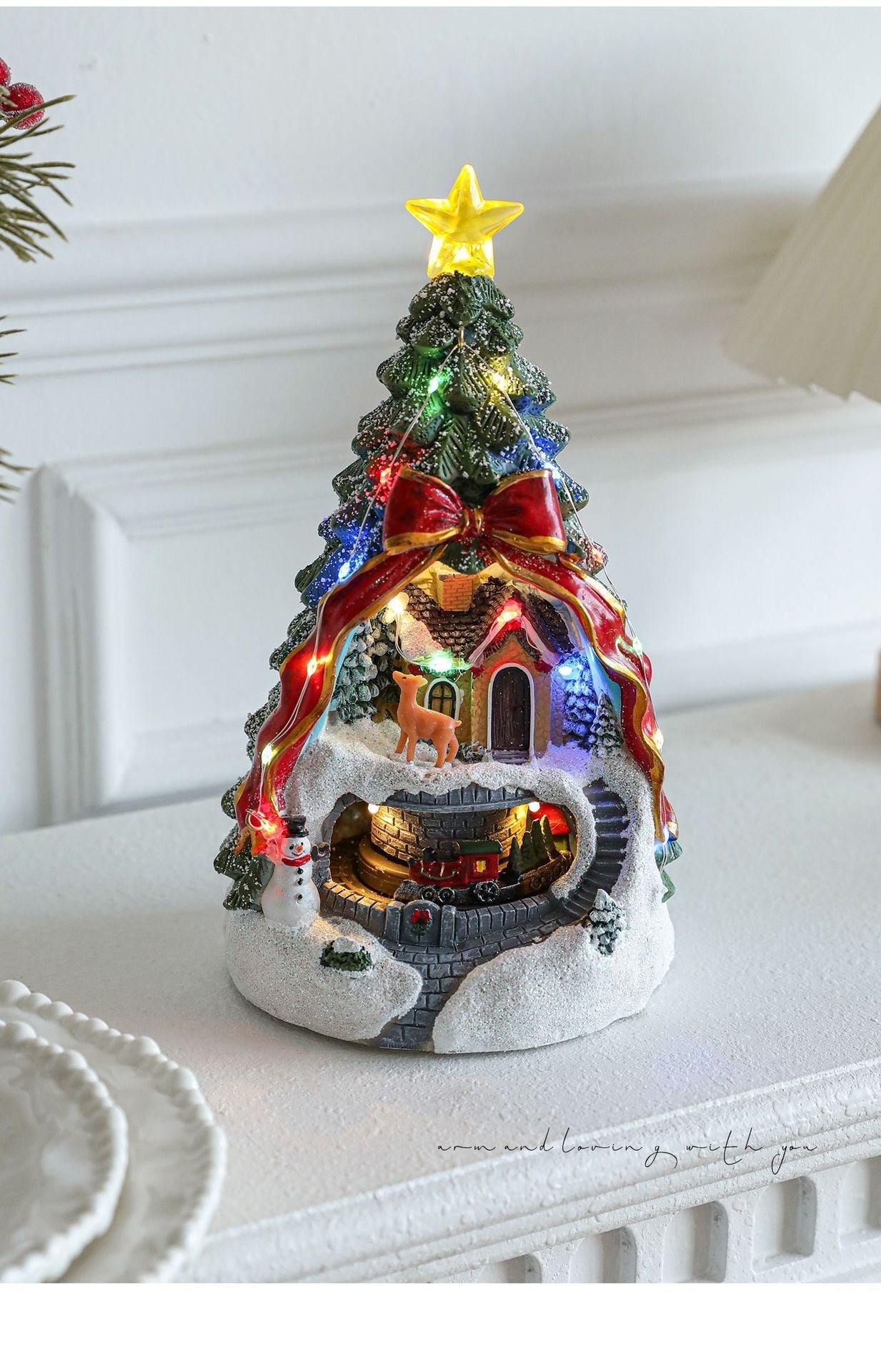 Colorful LED Music Christmas Ornament Box