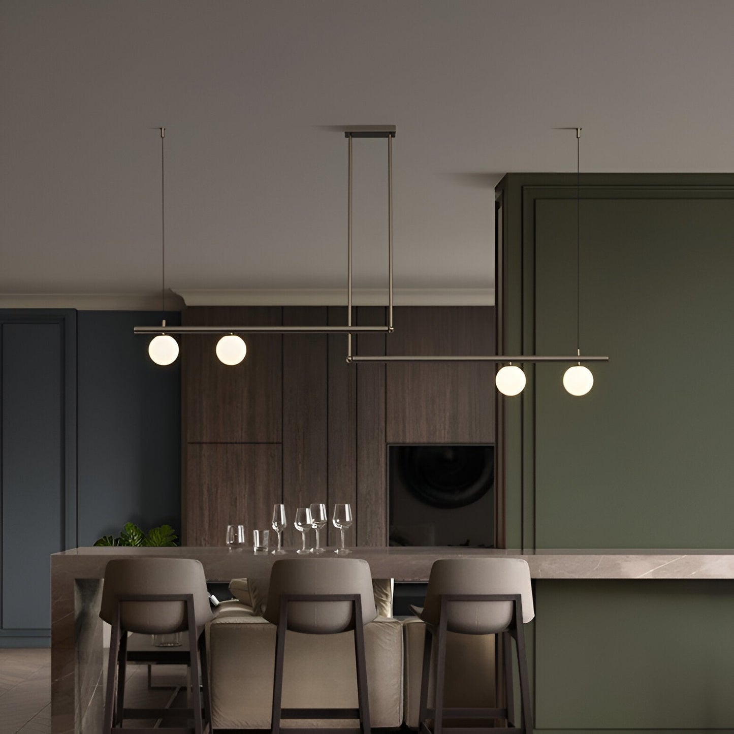 Stylish Clear Hanging Lamp