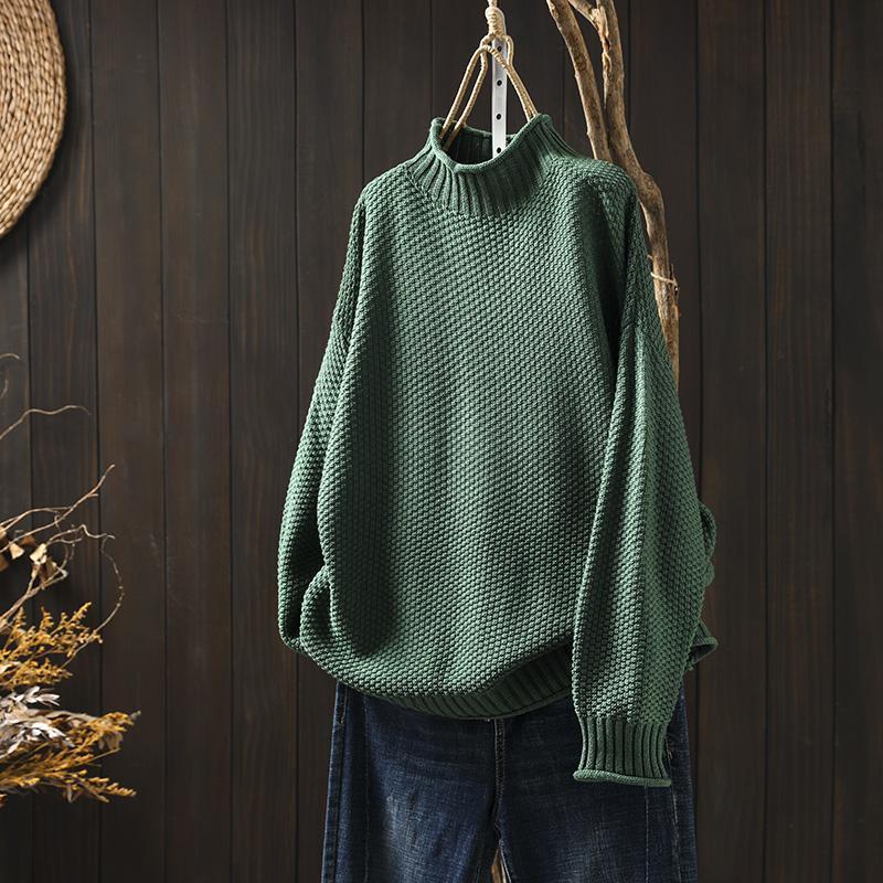 Cozy Women's Crew Neck Waffle Sweater