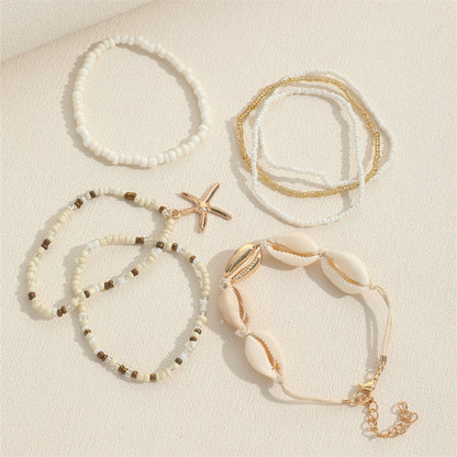 Trendy Coastal 7 Piece Charm Bracelet Set