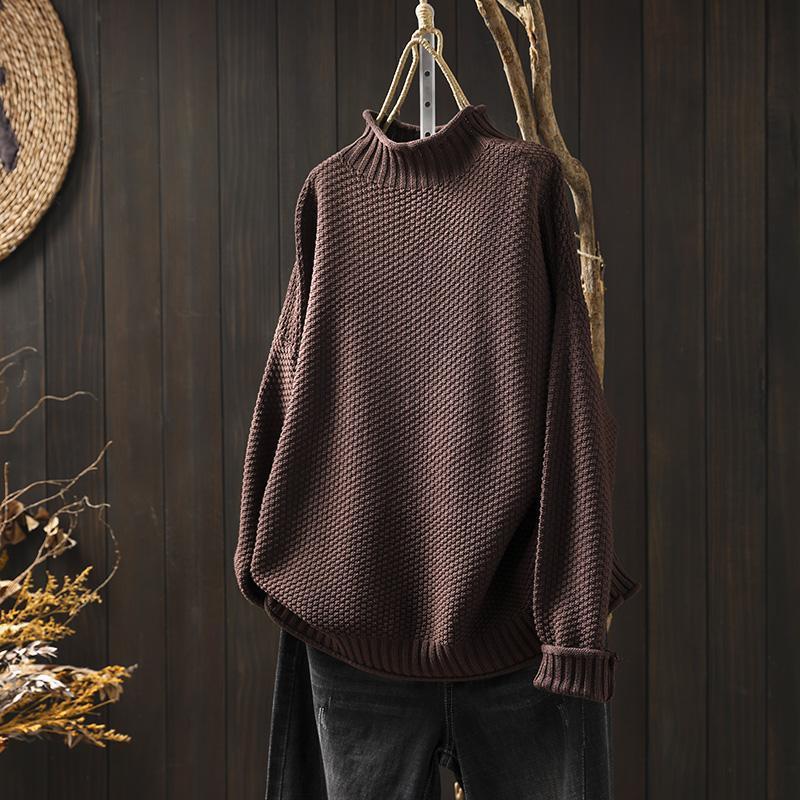 Cozy Women's Crew Neck Waffle Sweater