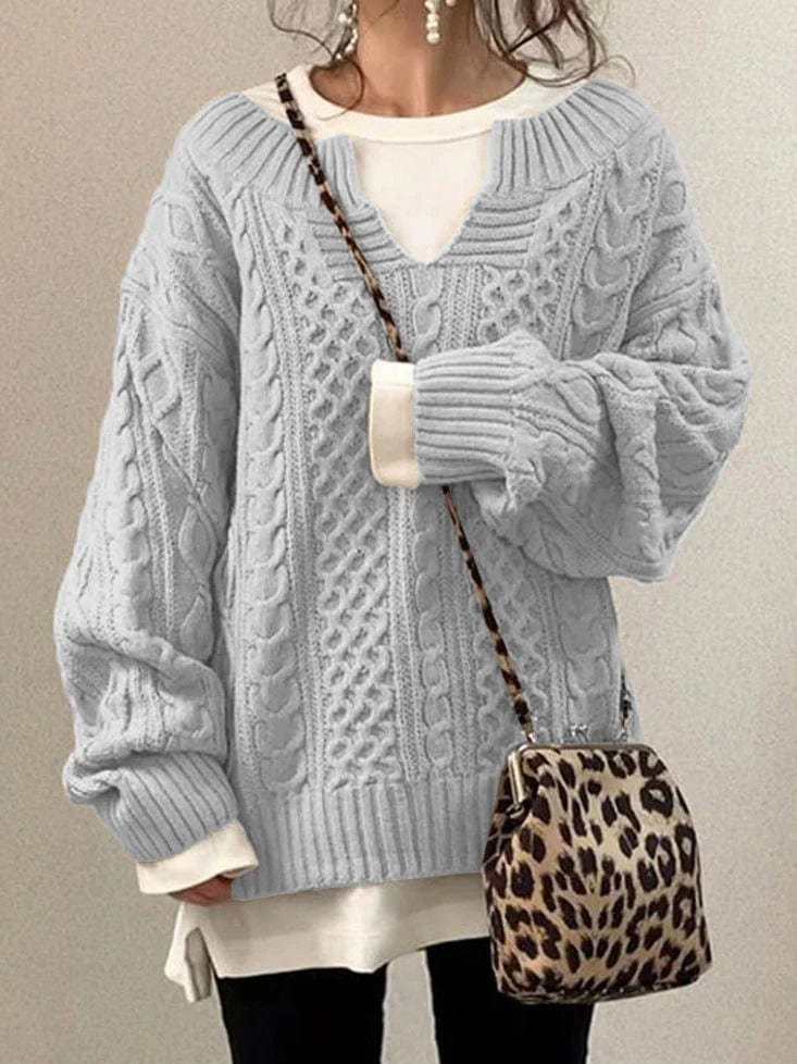 Cozy Women's Crew Neck Knit Winter Sweater