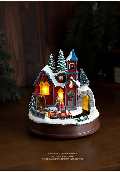 Colorful LED Music Christmas Ornament Box