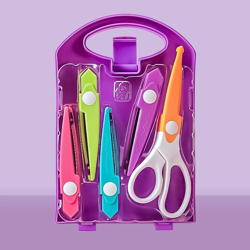 Child Friendly Craft Scissors and Punch Kit - Luxicro