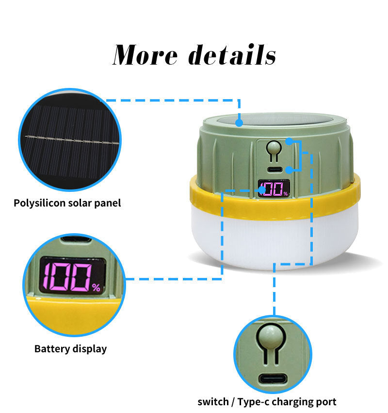 Compact Outdoor Solar Camping Lantern