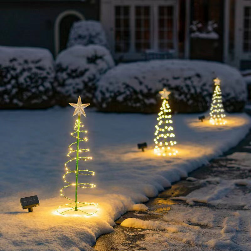 Bright Solar Powered Outdoor Xmas Tree