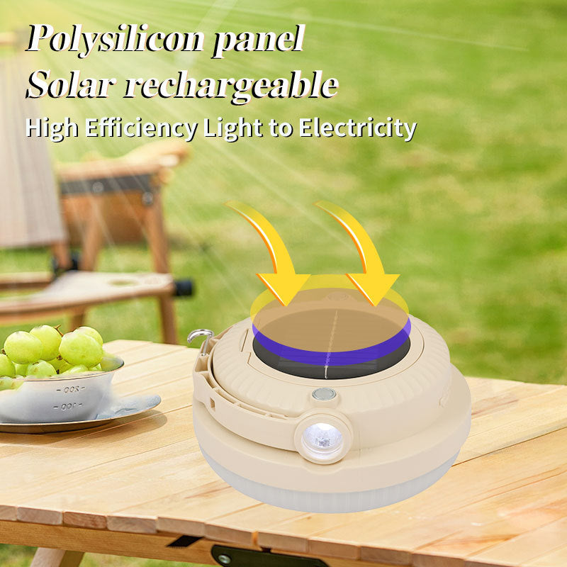 Compact Waterproof Solar LED Camping Light