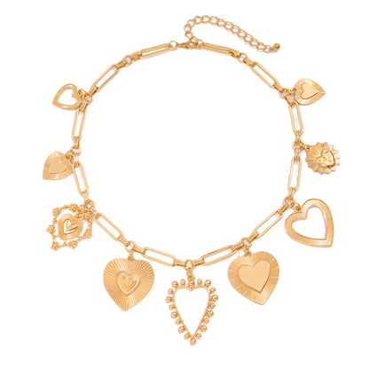 Trendy Love Heart Chain Necklace