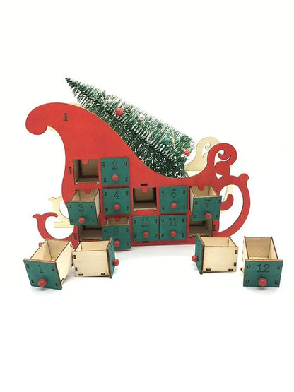 Classic Christmas Countdown Wood Calendar