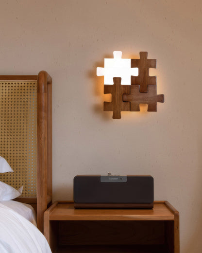 Rustic Wooden LED Wall Light Sconce Lamp