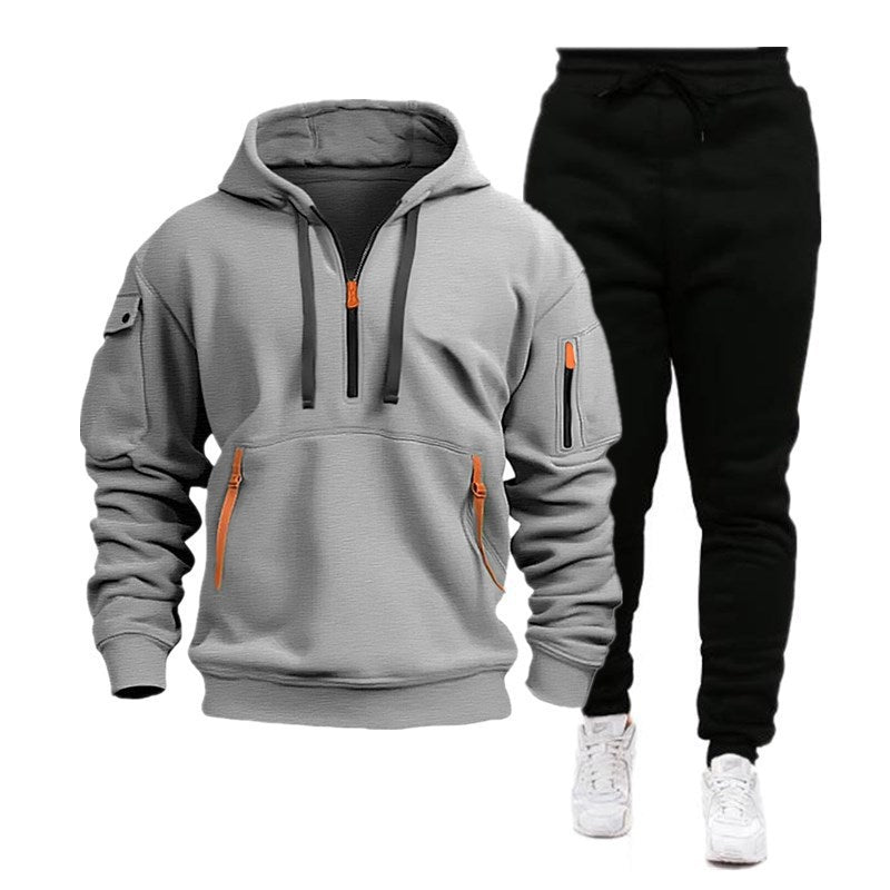 Casual Fit Men's Hooded Sweat Suit - Luxicro