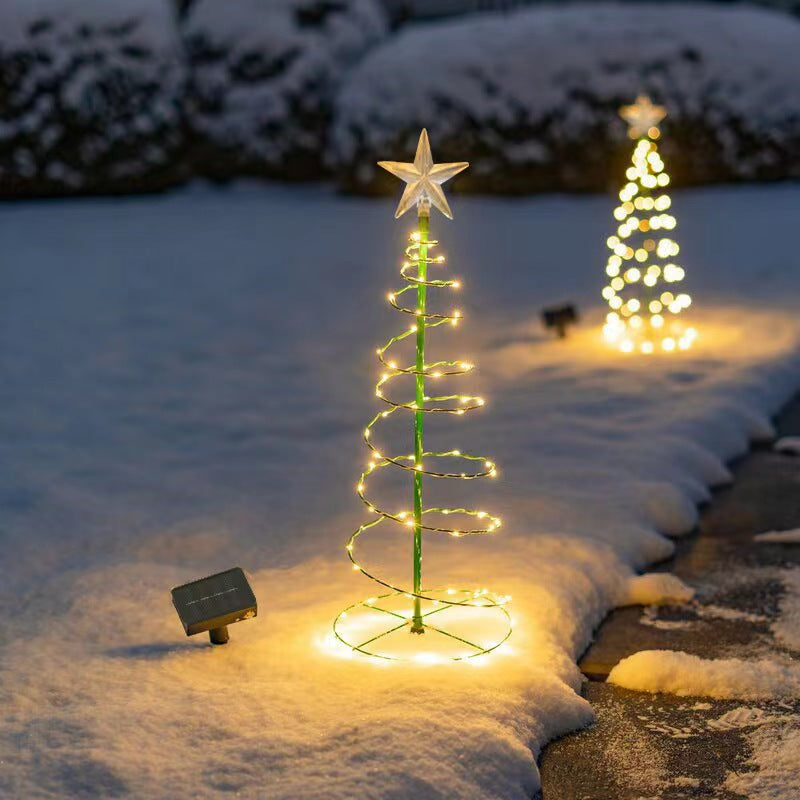 Bright Solar Powered Outdoor Xmas Tree