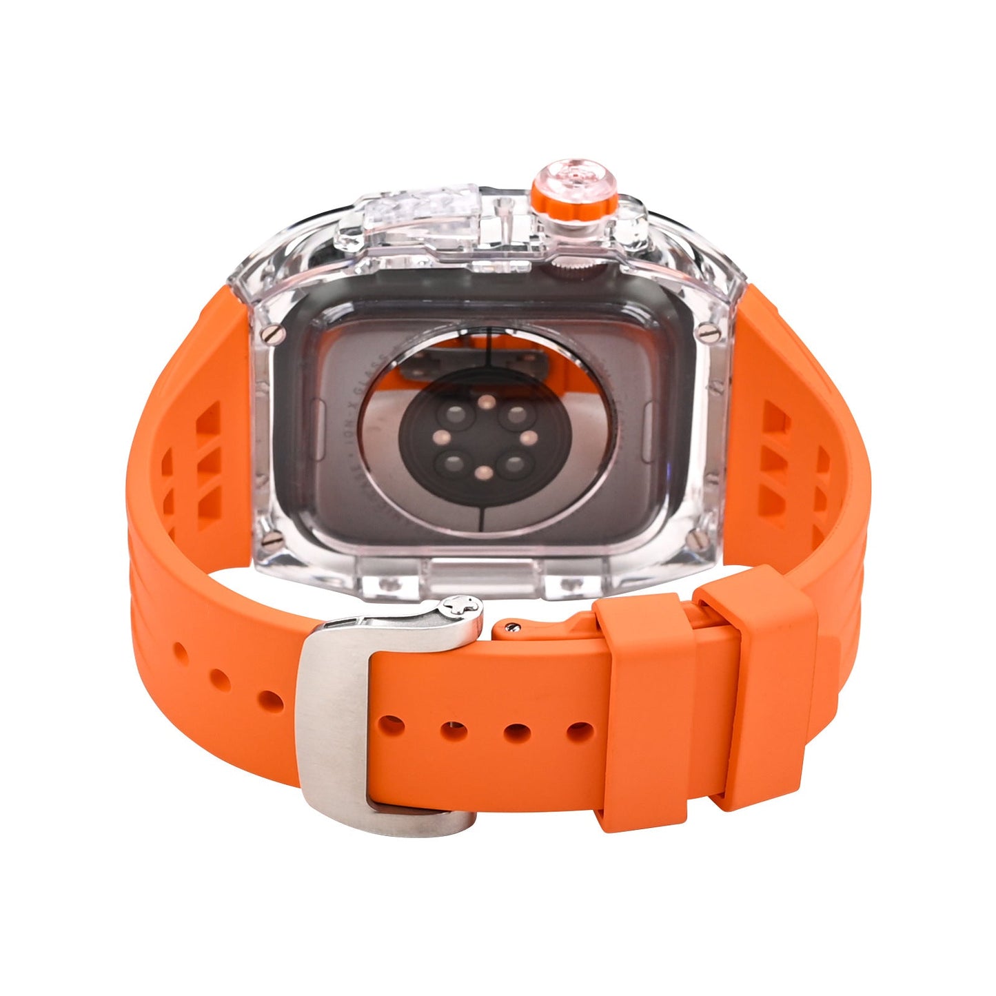Black Rubber Strap Kit For Apple Watch