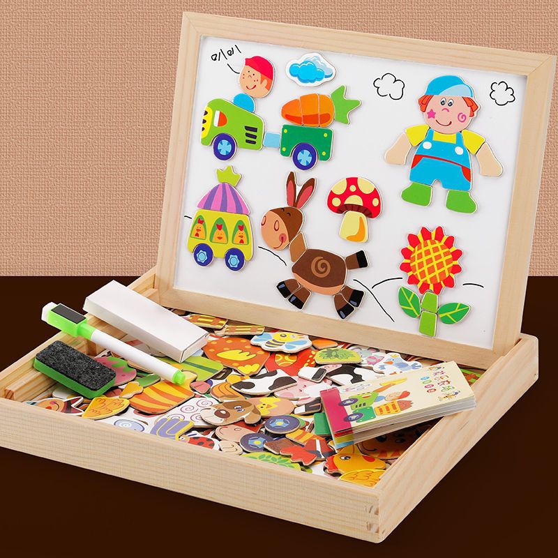 Reusable Double Sided Magnetic Chalkboard for Kids