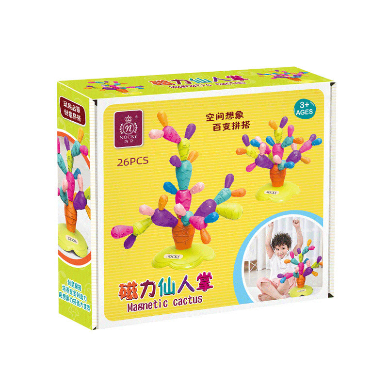 Colorful Learning Cactus Fridge Magnet