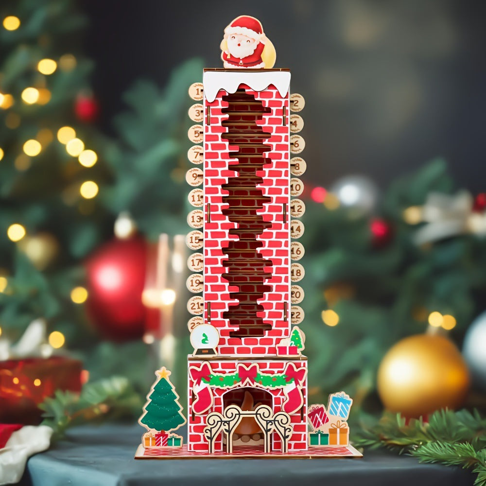 Festive Holiday Countdown Wooden Display - Luxicro