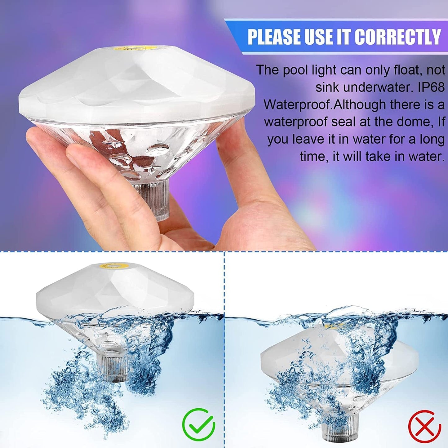 Vibrant Pool Float Lamp Waterproof LED Garden Light