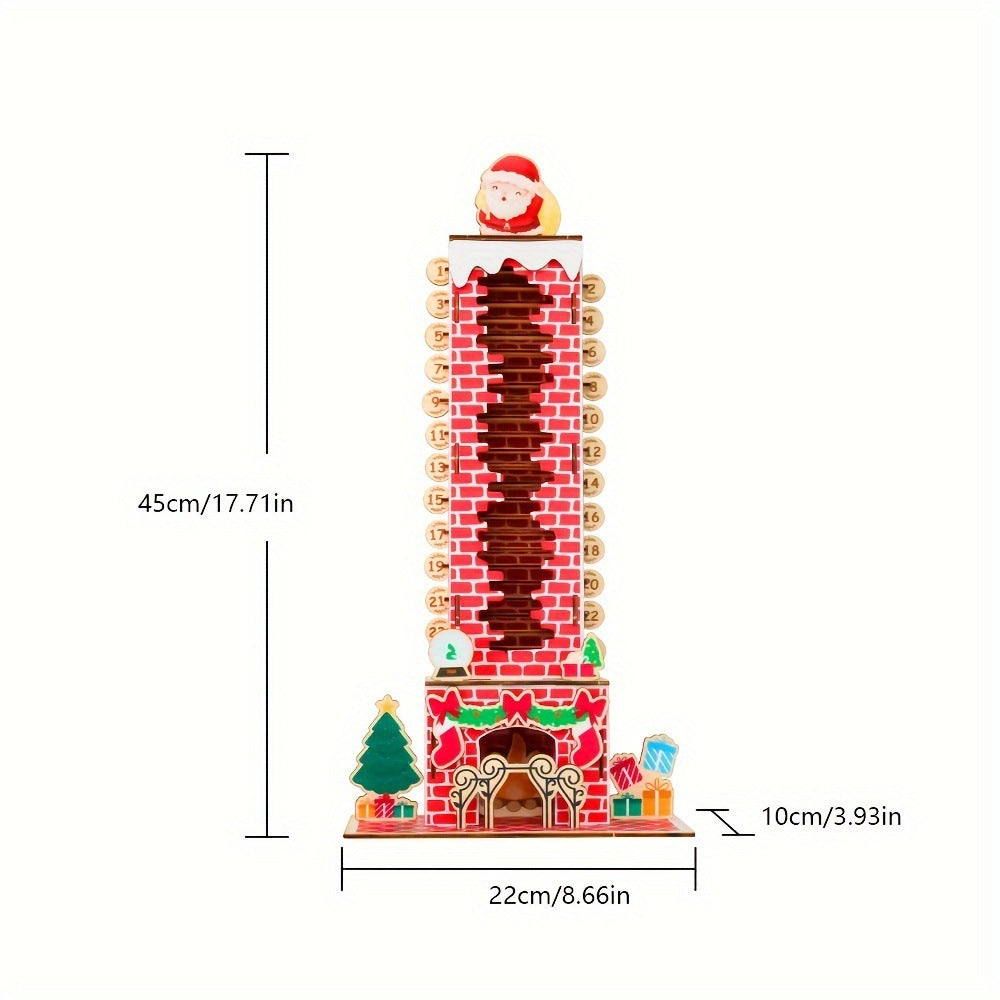 Classic Holiday Countdown Wooden Display Stand