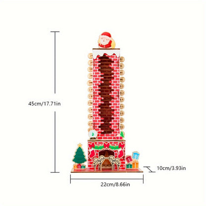 Classic Holiday Countdown Wooden Display Stand