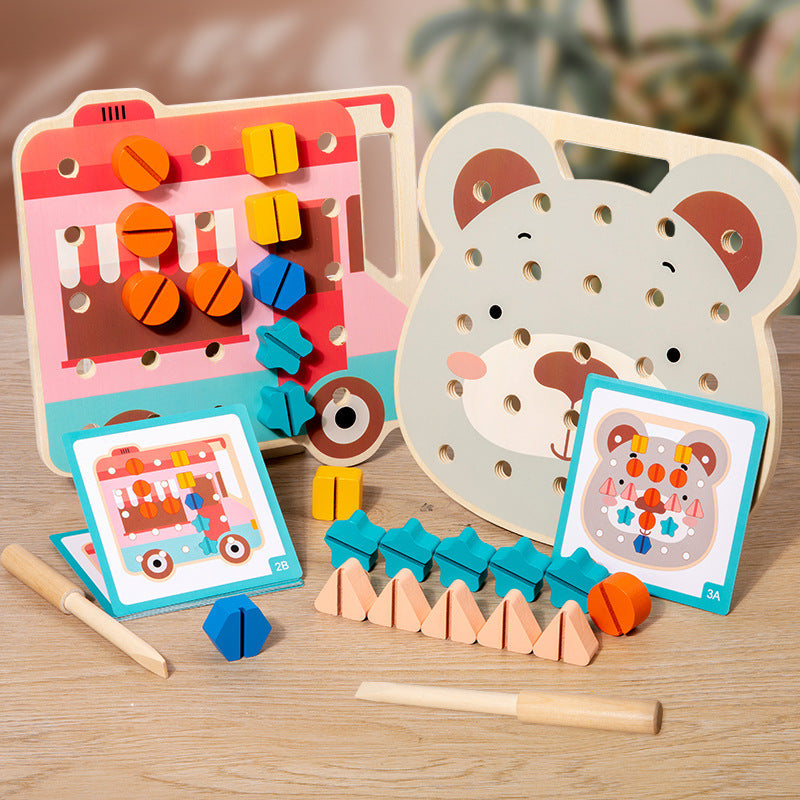 Vibrant Wood Craft Board for Children's Art Project