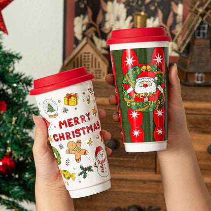 Colorful Holiday Ceramic Coffee Mug