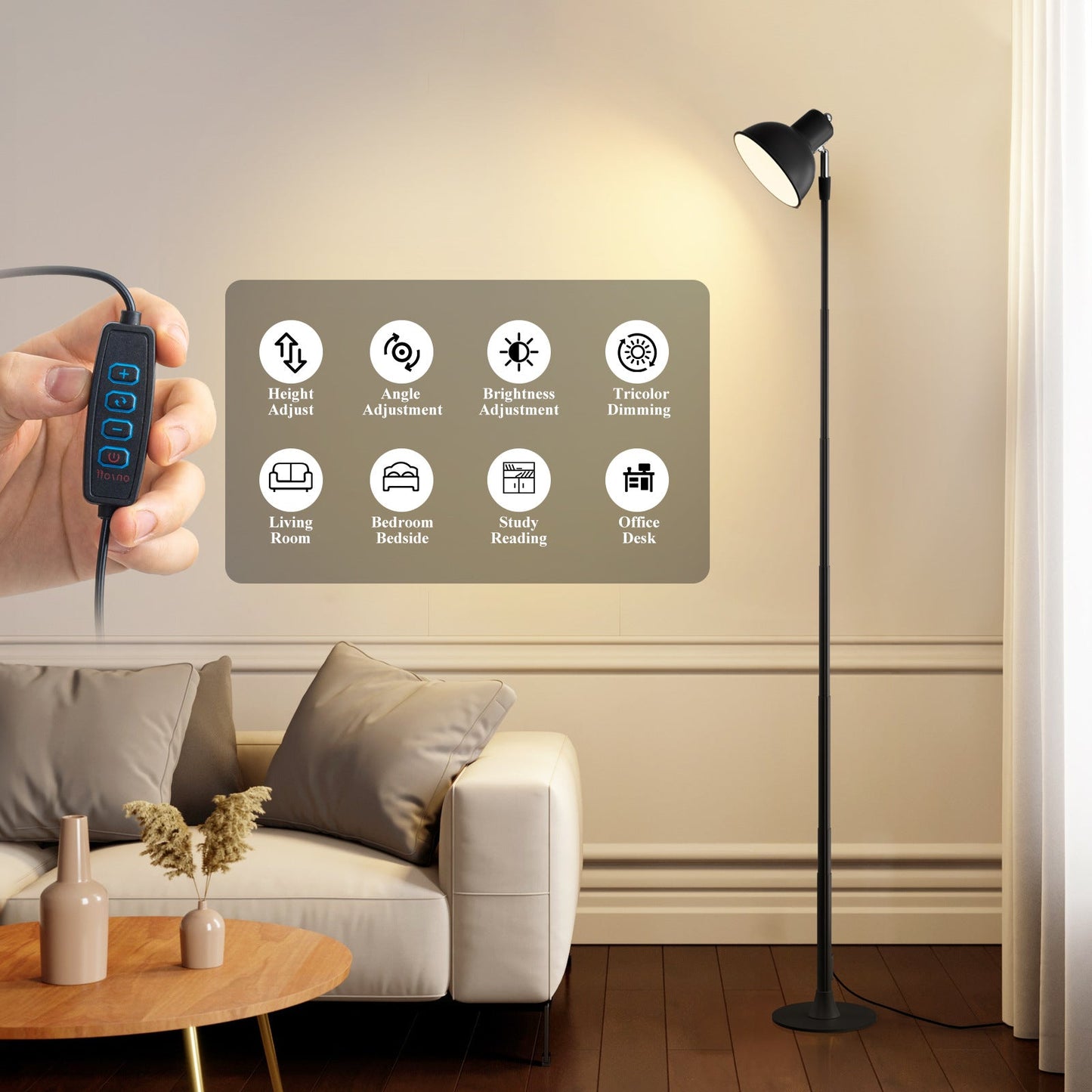 Compact Student Desk Light with USB Port Adjustable Arm