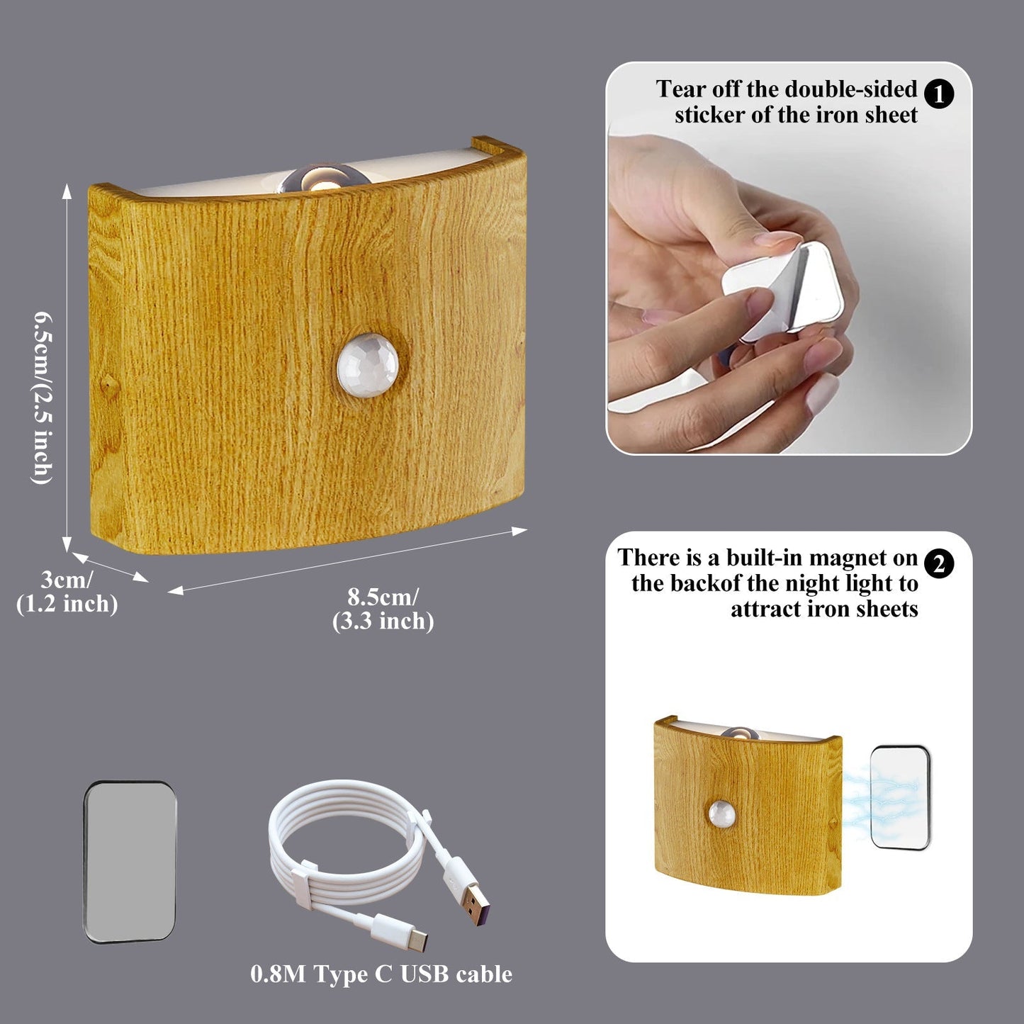 Simple Plug Motion Activated LED Wall Lamp