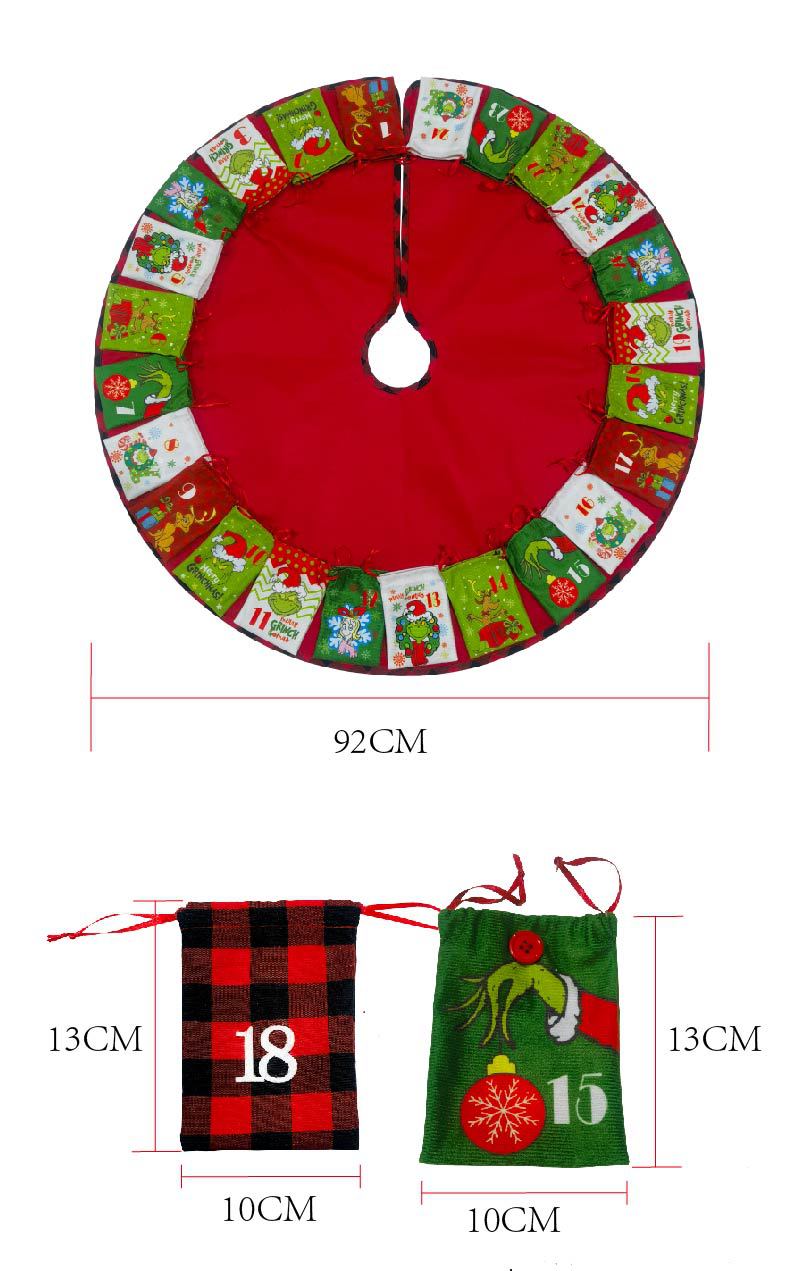 Fun Holiday Tree Skirt Gift Storage Bag