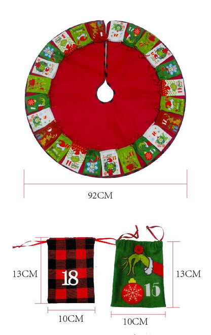 Fun Holiday Tree Skirt Gift Storage Bag