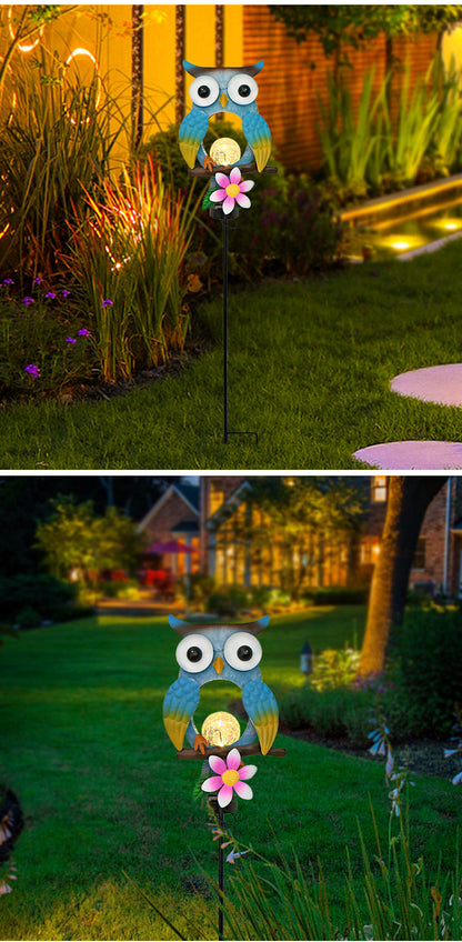 Bright Outdoor Solar Powered Owl Lamp