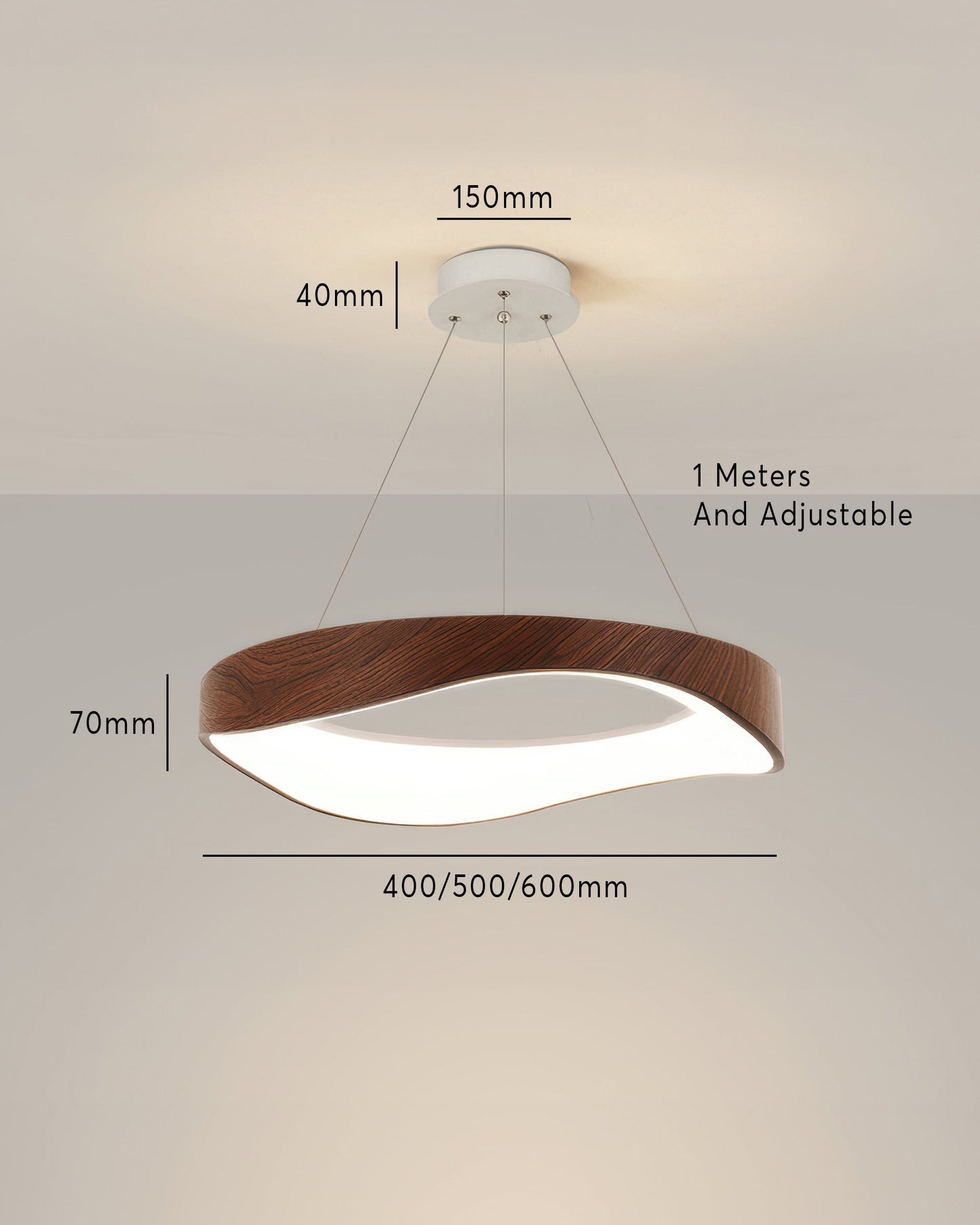 Stylish Circular LED Pendant Light Fixture