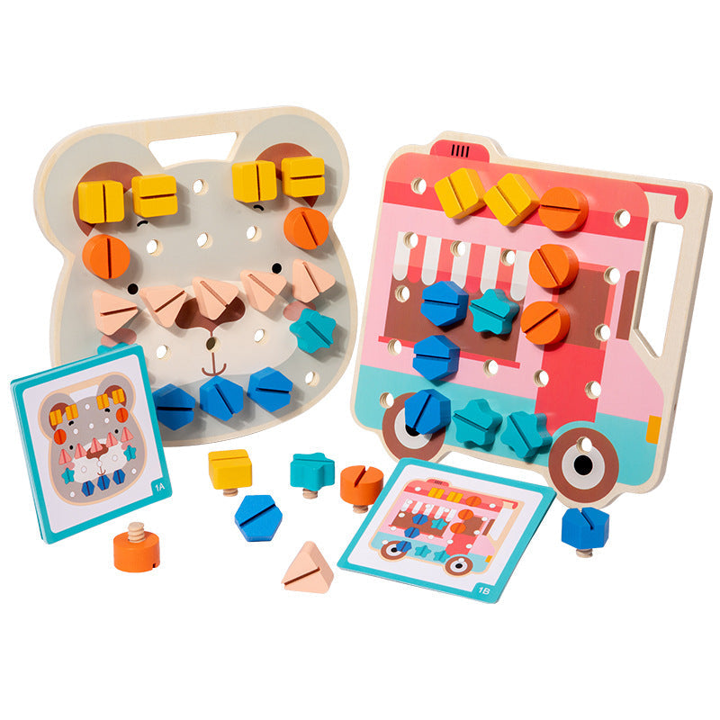 Vibrant Wood Craft Board for Children's Art Project