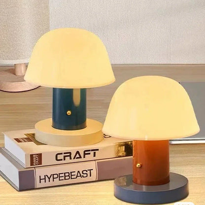 Compact Wooden Rechargeable Desk Lamp