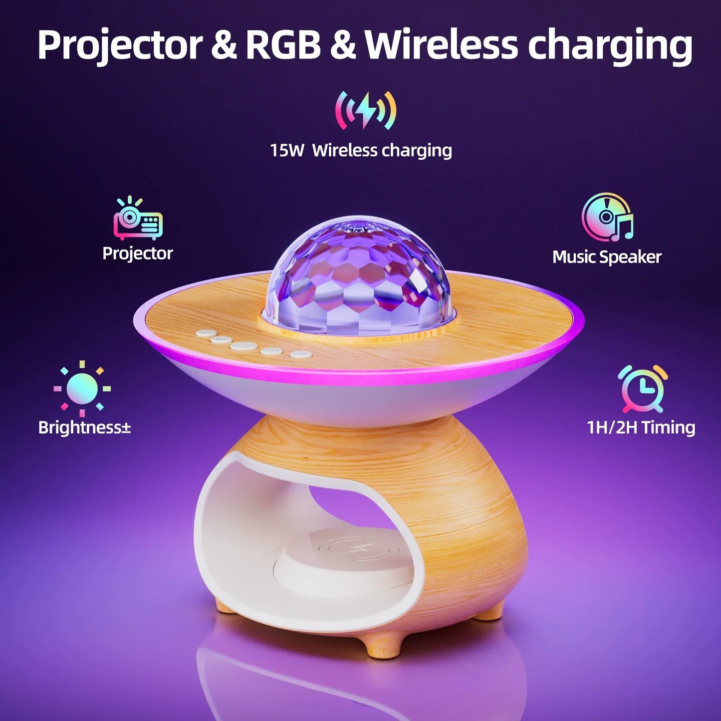 Bright Wireless Charging Desk Lamp with Night Light