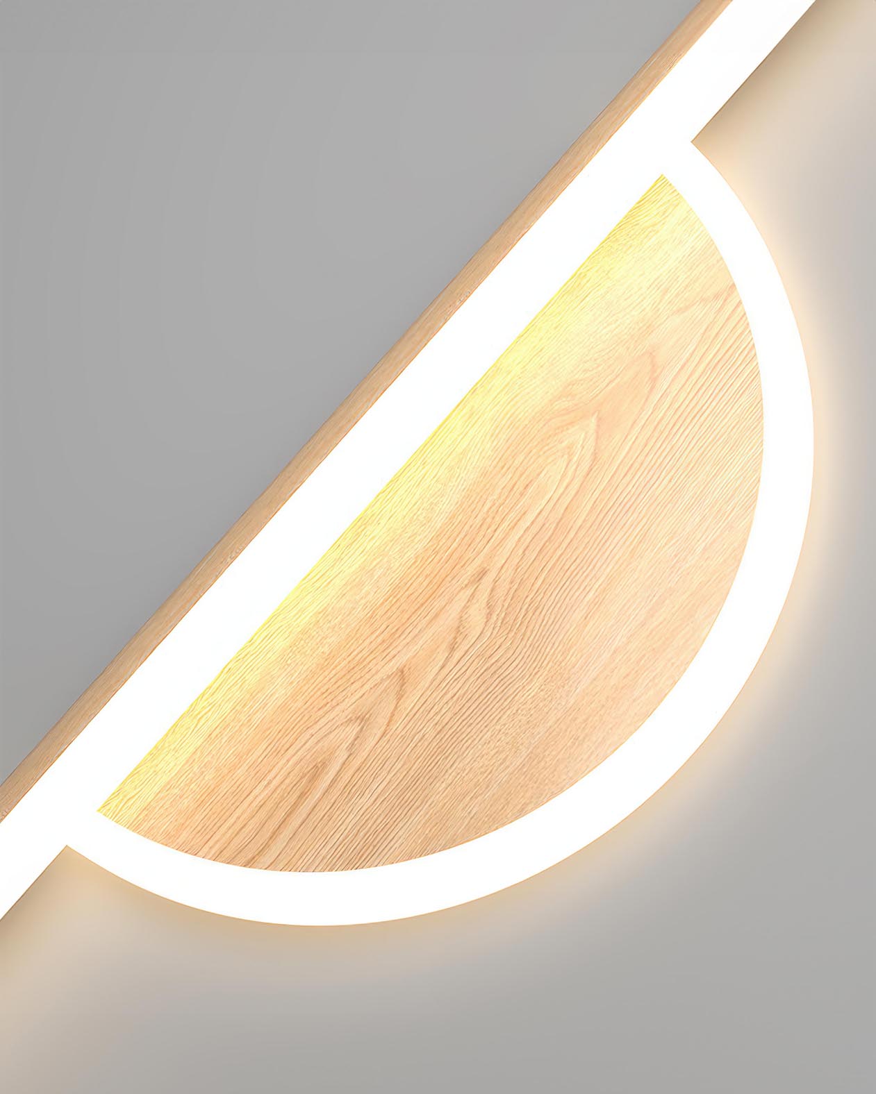 Contemporary Curved Wood Wall Light
